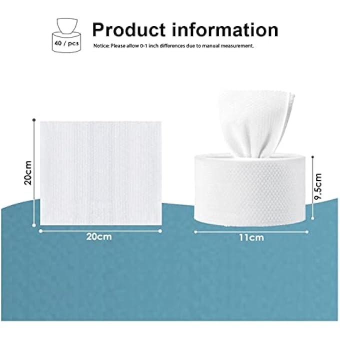 Alissa (5 ROLLS /5 PACKS) DISPOSABLE FACE TOWEL 100% COTTON ULTRA SOFT EXTRA THICK FACIAL TISSUE DRY AND WET USE WIPES FOR SKIN CARE MAKEUP REMOVING BABY CARE AND SURFACE CLEANING - Image 2